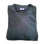 V-Neck Pullover Fleece Jumper Grey