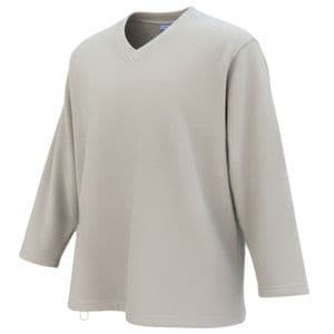 V-Neck Pullover Fleece Jumper Stone