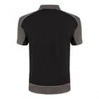 Zip Collar Sports 1183-10 Wicking Polo Black/Graphite £19.99
