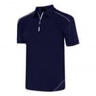 Zip Collar Sports 1183-10 Wicking Polo Navy/Navy £19.99