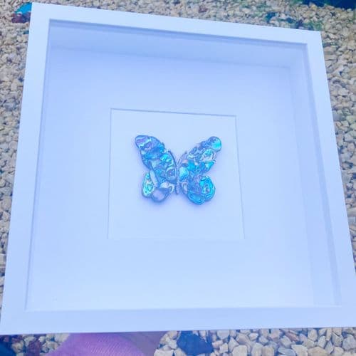 Box Frame Art - Paua Mosaic Butterfly