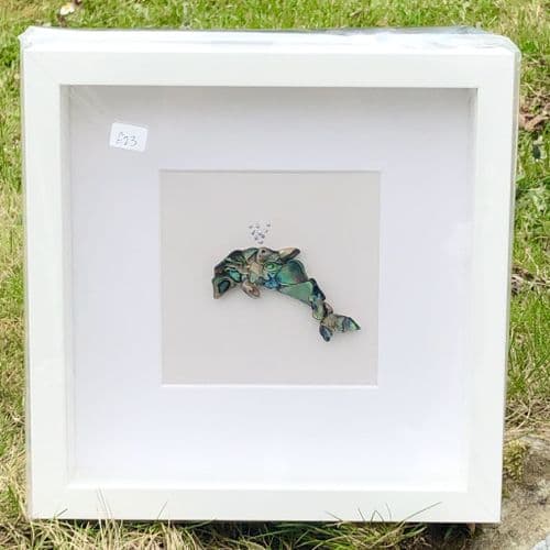 Box Frame Art - Paua Mosaic Dolphin