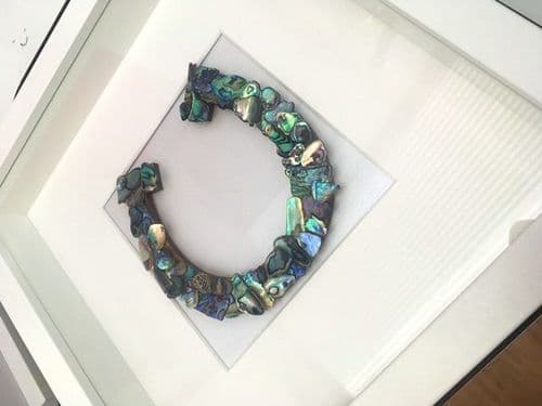 Box Frame Art - Paua Mosaic Horseshoe