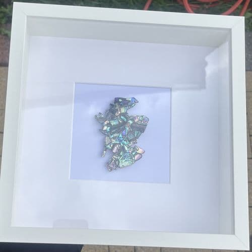 Box Frame Art - Paua Mosaic Scotland Map