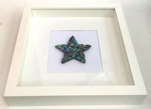 Box Frame Art - Paua Mosaic Star