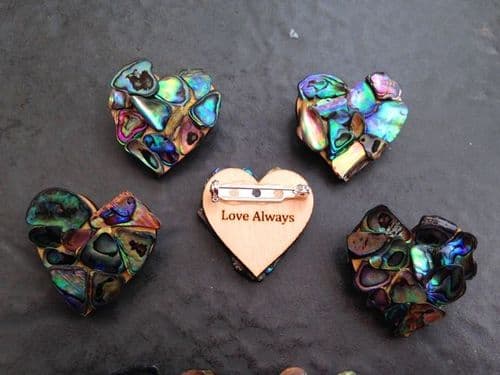 Brooch - Mosaic Heart - small 3cm