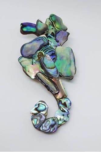 Brooch - Mosaic Seahorse 8cm