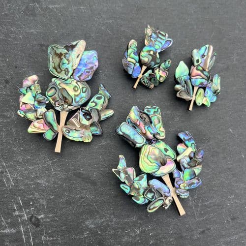 Brooch - Mosaic Thistle Natural 4cm & 6cm