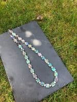 CHOOSE YOUR SHAPE! Paua & Freshwater Pearl Long Necklace PFN13 24
