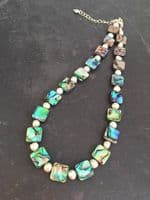 CHOOSE YOUR SHAPE! Paua & Freshwater Pearls - PFN13