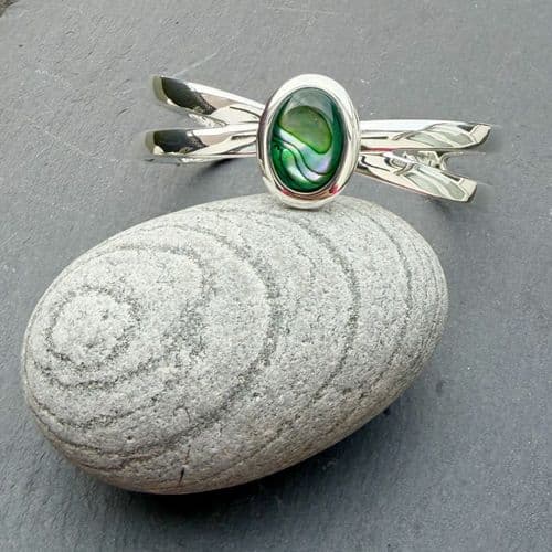 Cuff - Green Paua Cuff - 4