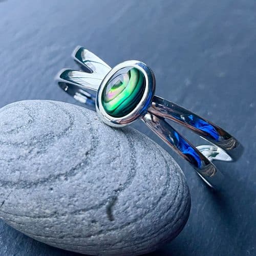 Cuff - Green Paua Cuff - 5