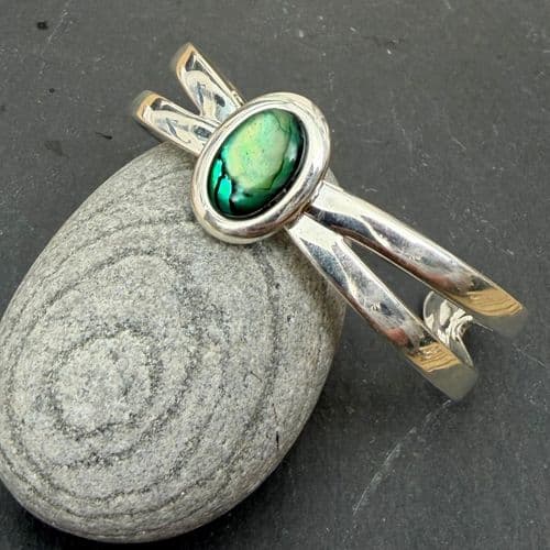 Cuff - Green Paua Cuff - 5