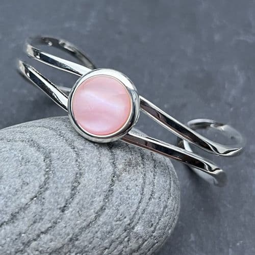 Cuff - Mother of Pearl Pink Cuff - 1