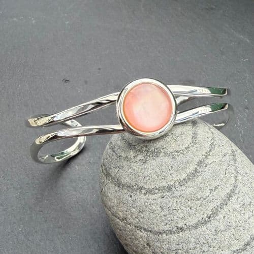 Cuff - Mother of Pearl Pink Cuff - 7