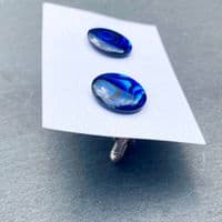 Cufflinks - Paua Blue Circle