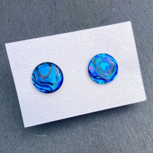 Cufflinks - Paua Blue Circle