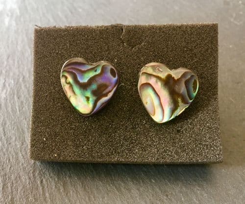Cufflinks - Paua Natural Heart