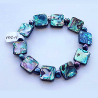 CUSTOMISABLE: Bracelet - Paua & Freshwater Pearls - PB02-PP