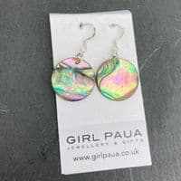 Earrings - Paua Disc 20mm - PE03-Disc20