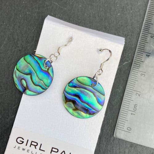 Earrings - Paua Disc 20mm - PE03-Disc20