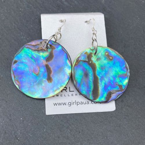 Earrings - Paua Disc 30mm - PE03-Disc30
