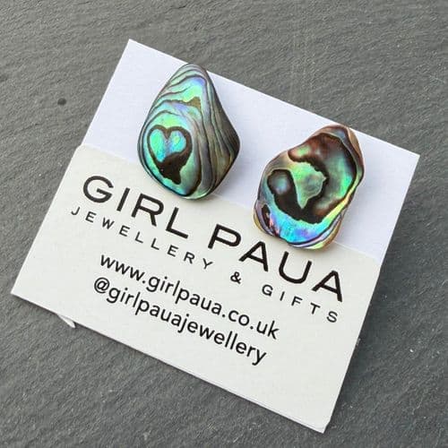 Earrings - Paua Stud Natural Shell P - PE04