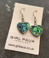 Earrings - PE03-H Paua Heart