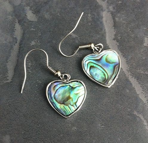 Earrings - PE03-H Paua Heart