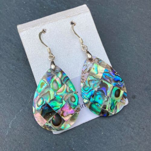 Earrings - PE03-MW Paua Mosaic Waterdrop