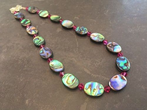 Necklace - Paua & Swarovski - PN108 (VFU)