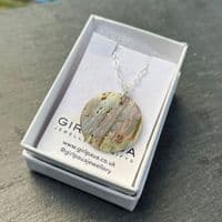 PP17 Natural Disc 25mm Paua Pendant