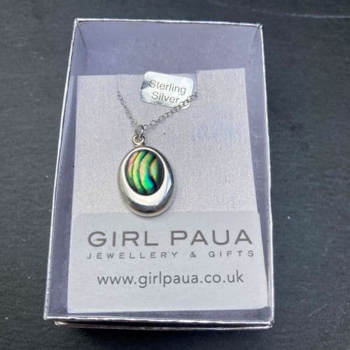 PP17 Natural Oval Small Paua Pendant
