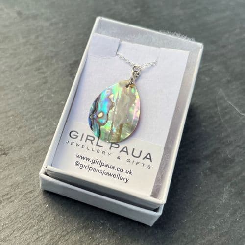 PP17 Natural Waterdrop Paua Pendant