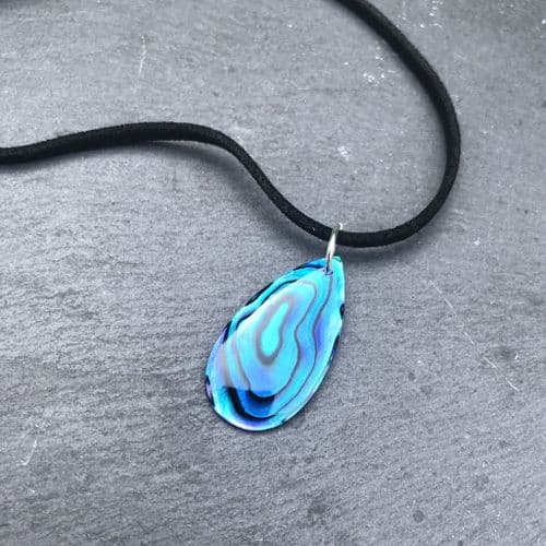 PP18 Paua Blue Waterdrop 30x16mm Pendant