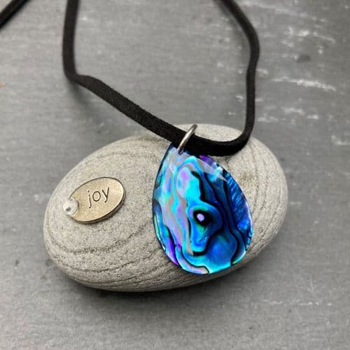 PP18 Paua Blue Waterdrop 30x22mm Pendant