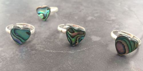 Ring - Natural Paua Shell Shapes (Child & Adult Sizes)