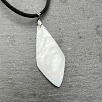 Suede Pendant PN04 - Paua Mosaic long diamond Pendant