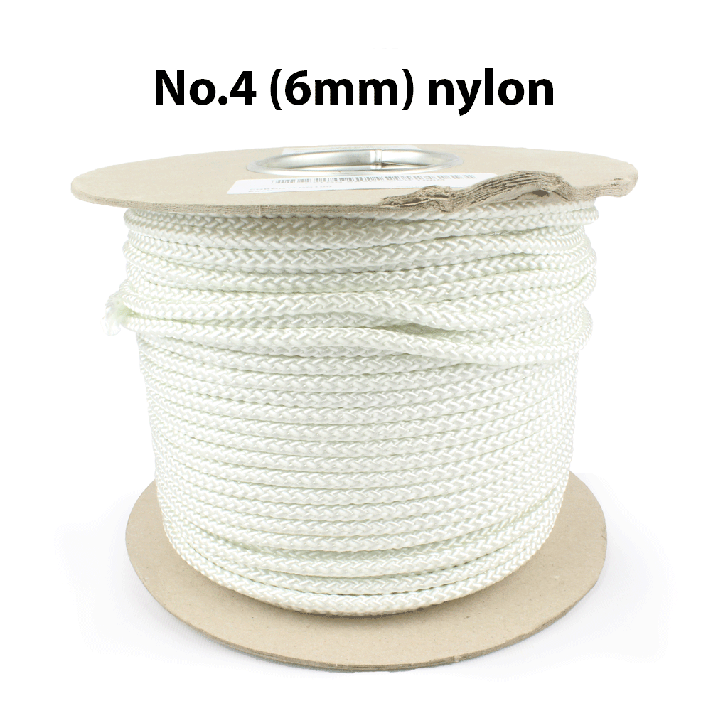 Nylon Sash Cord No 4 6mm 100m Reel