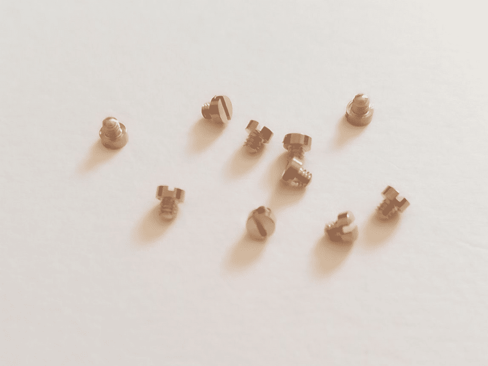 10BA Brass 1/16" Cheesehead Screws 10 Pack