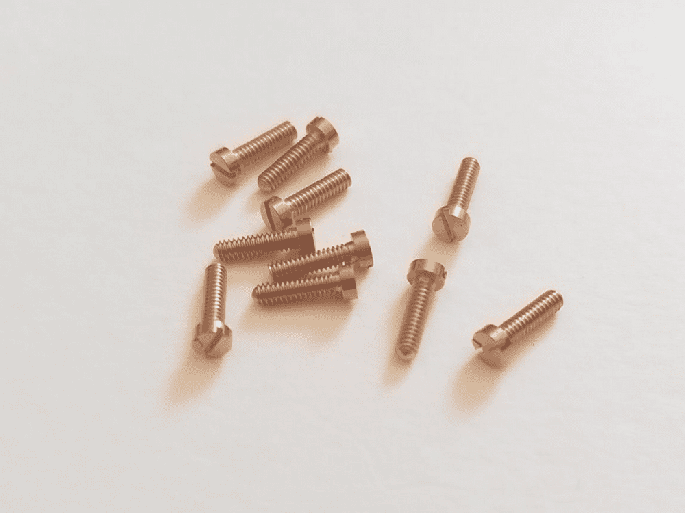 10BA Brass 1/4" Cheesehead Screws 10 Pack