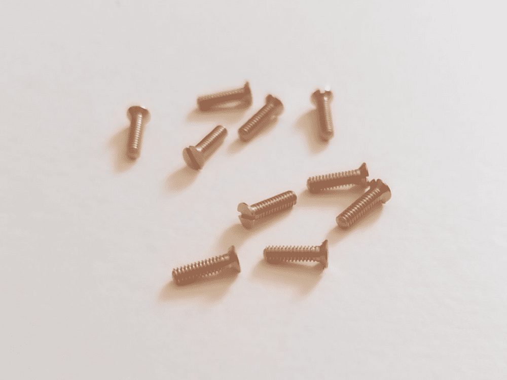 10BA Brass 1/4" Countersunk Screws 10 Pack