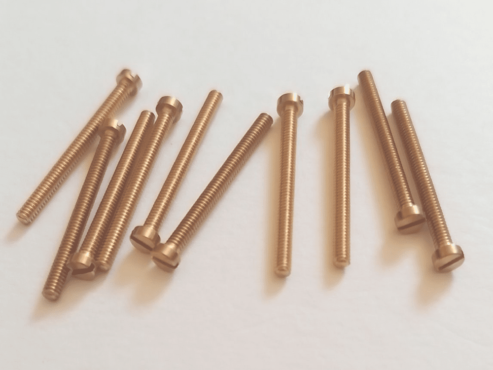 10BA Brass 3/4" Cheesehead Screws 10 Pack