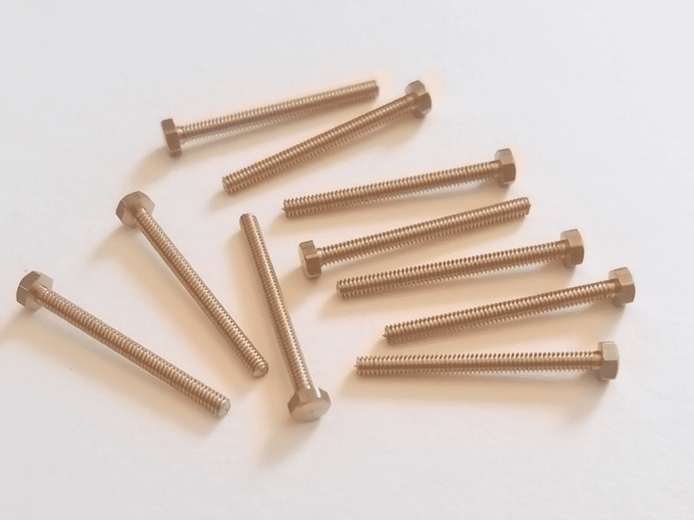 10BA Brass 3/4" Hex Bolts 10 Pack