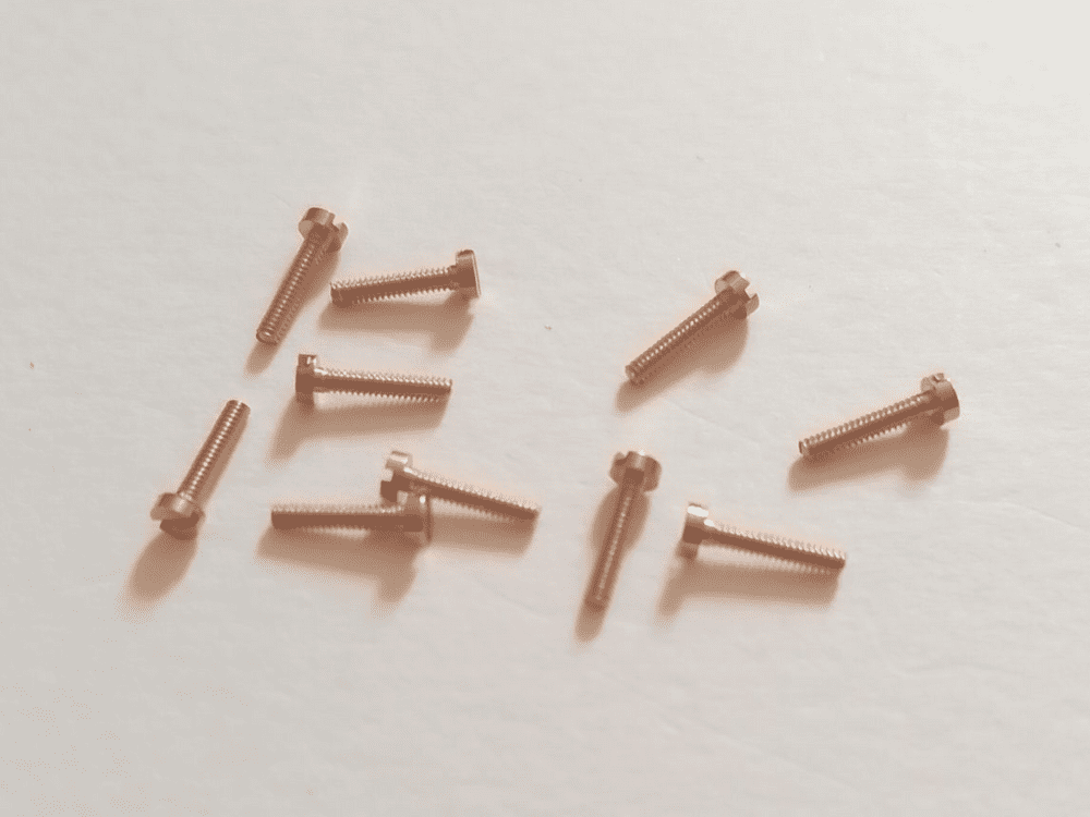 12BA Brass 1/4" Cheesehead Screws 10 Pack