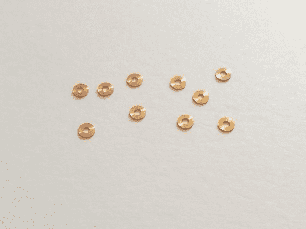 12BA Brass Flat Washers 10 Pack