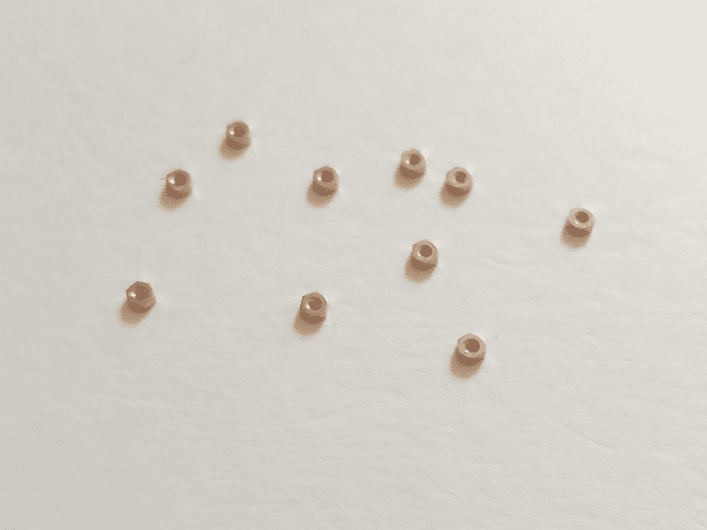 14BA Brass Hex Nuts 10 Pack