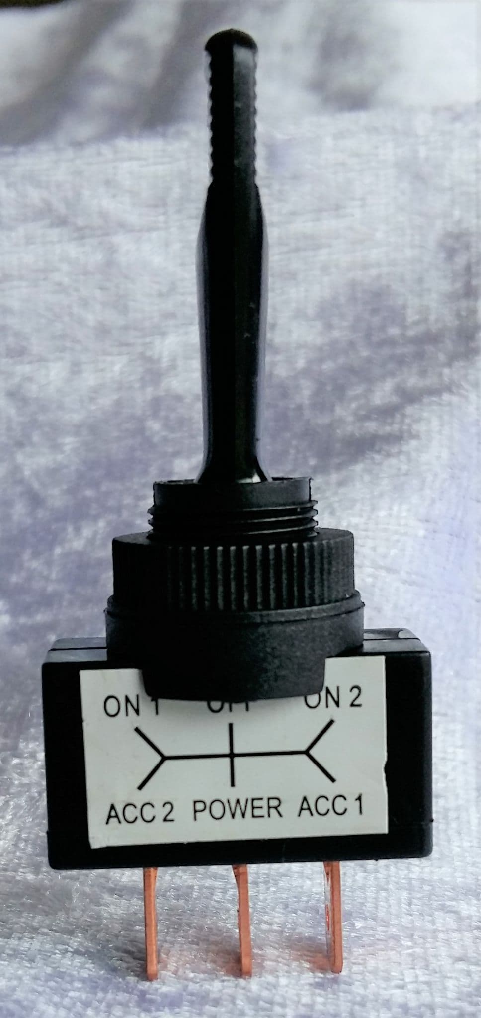 16 Amp Black On/Off/On Toggle Switch