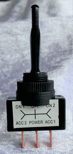 16 Amp Black On/Off/On Toggle Switch