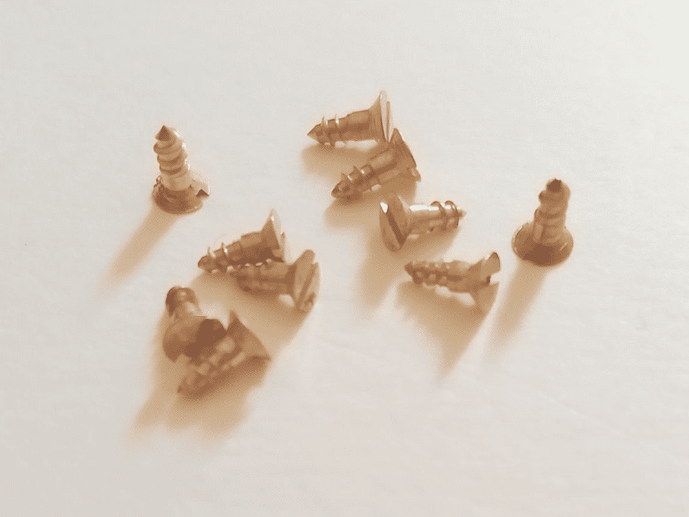 2G Brass 1/4" Countersunk Wood Screws 10 Pack